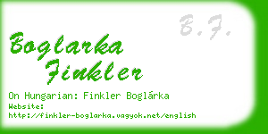 boglarka finkler business card